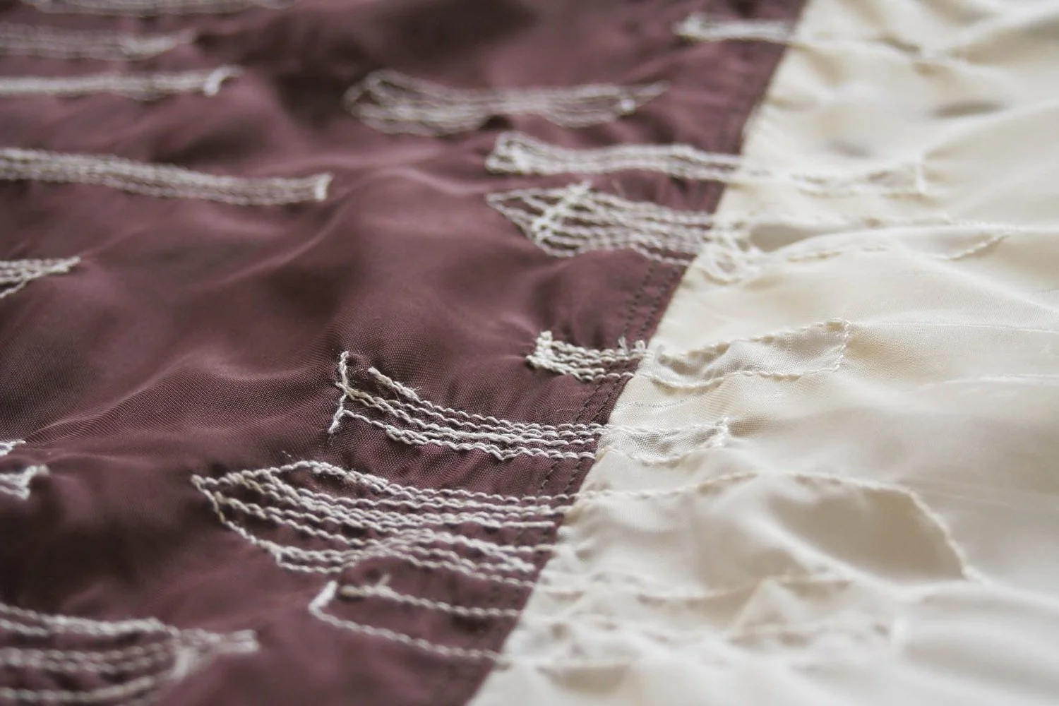 Layered Landscape is a ephemeral wall that was part of the Thread Studio at the Denver Art Museum Colorado.