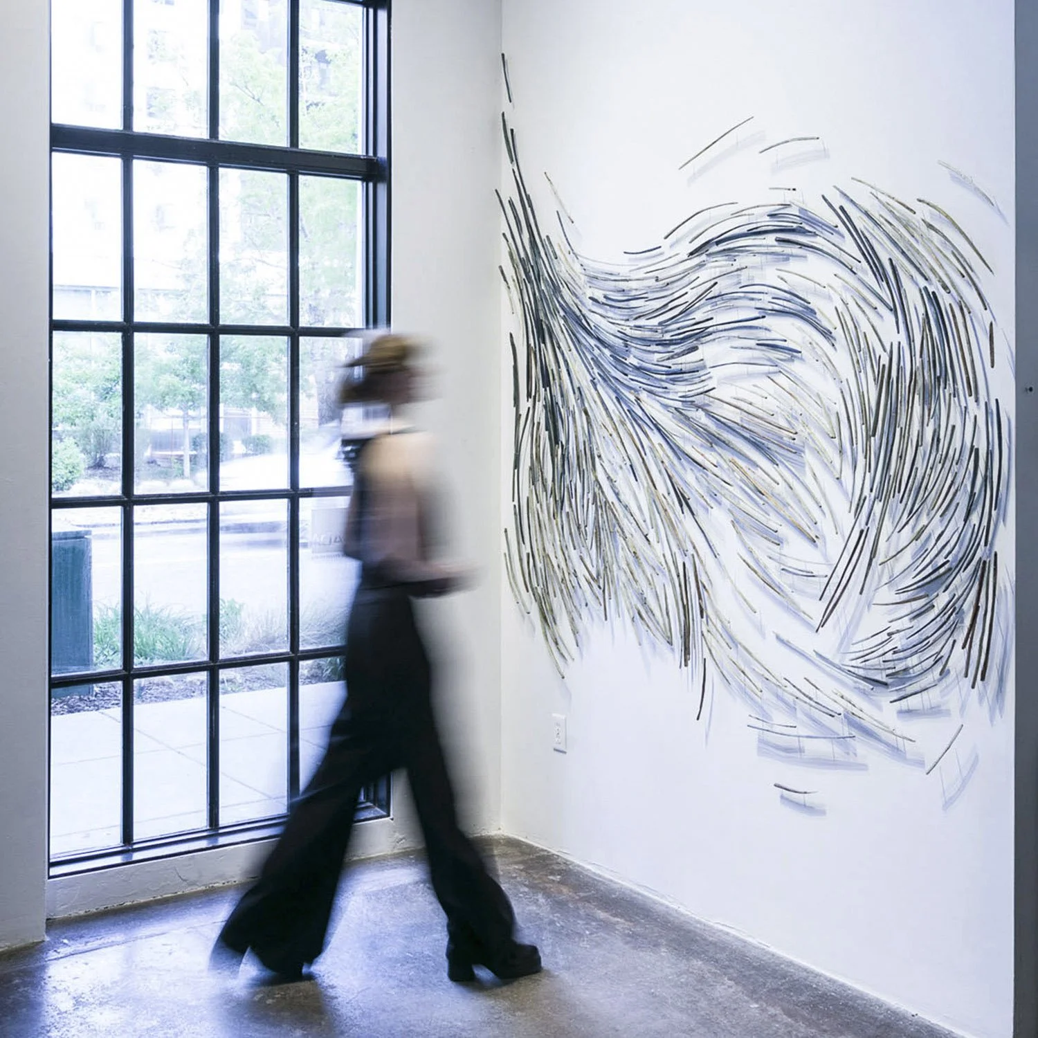 Colorado River Delta is an immersive 3D wall installation created by artist Theresa Clowes at Walker Fine Art Gallery, Denver. This large-scale contemporary wall sculpture captures the fluid energy of water through organic, sweeping forms. Created fr