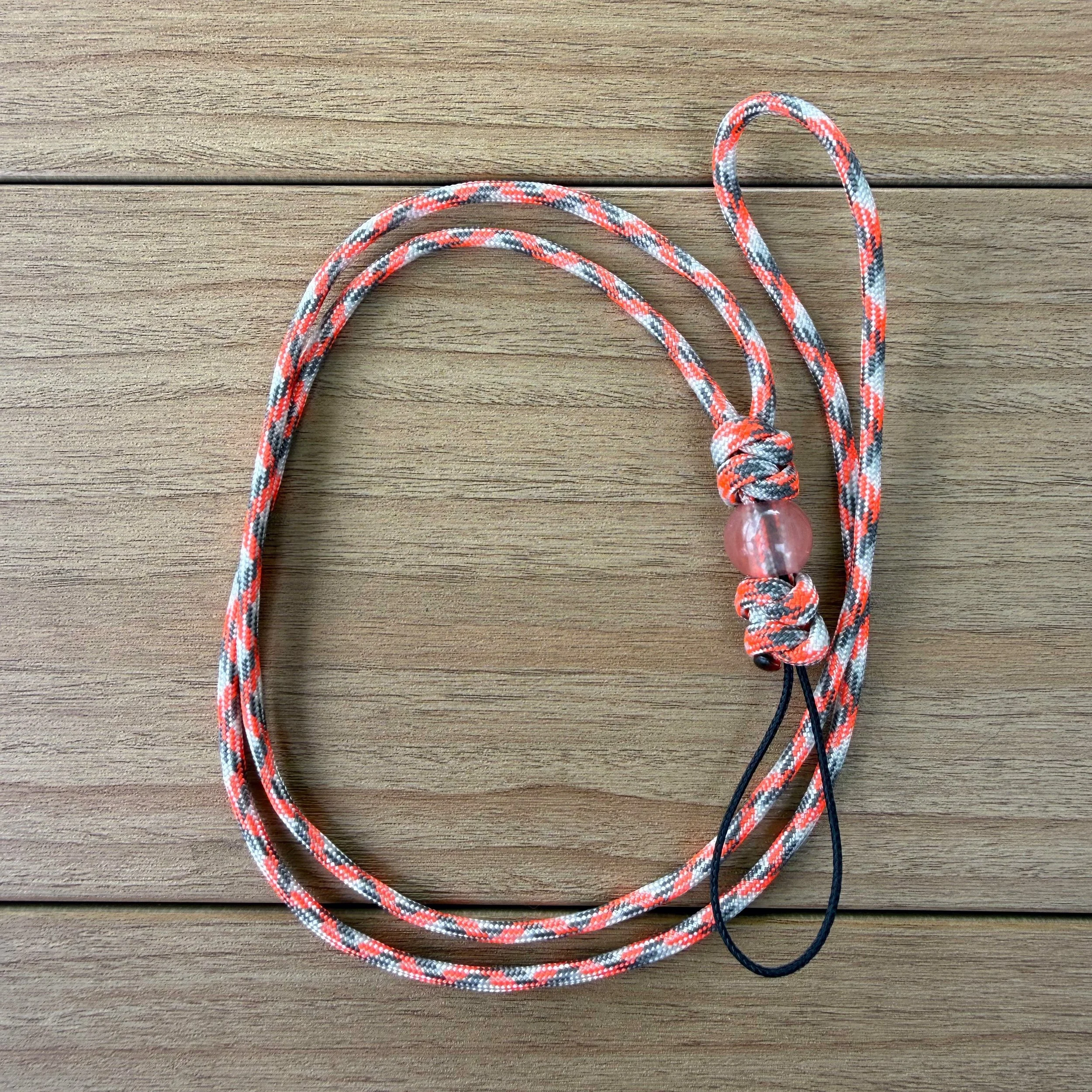 Paracord Lanyard - Pink Agate