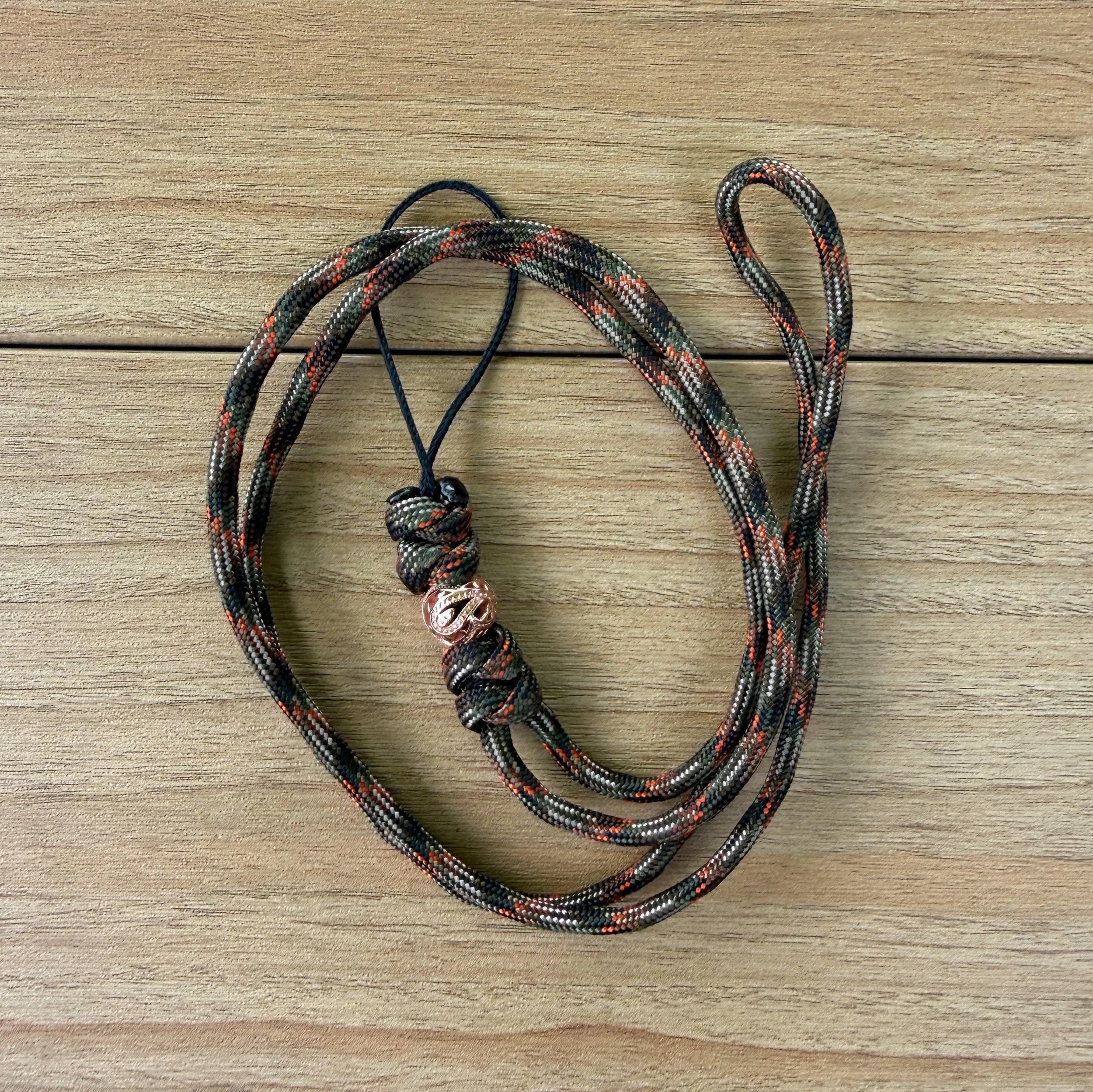 Paracord Lanyard - Rose Gold Charm