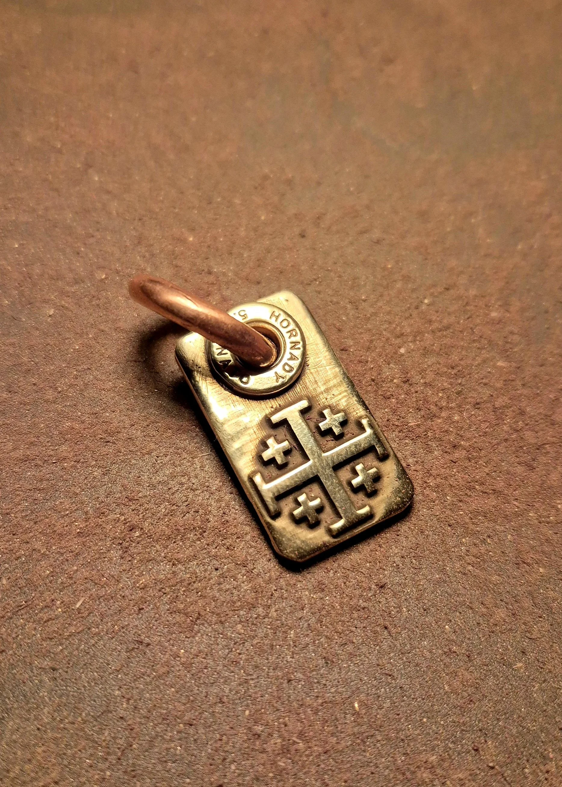 DEUS VULT JERUSALEM CROSS TAG