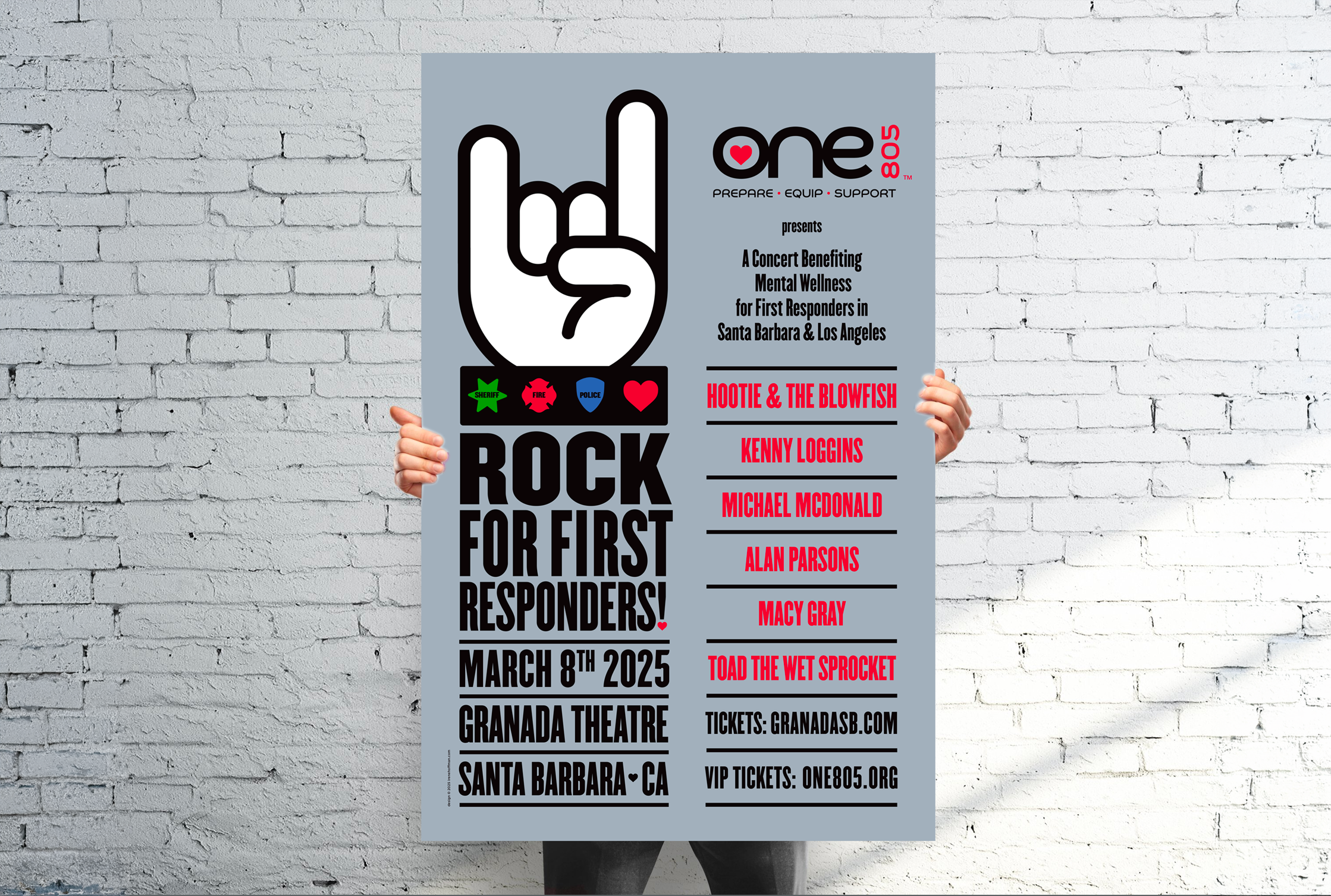 ONE805 ROCK FOR FIRST RESPONDERS POSTER