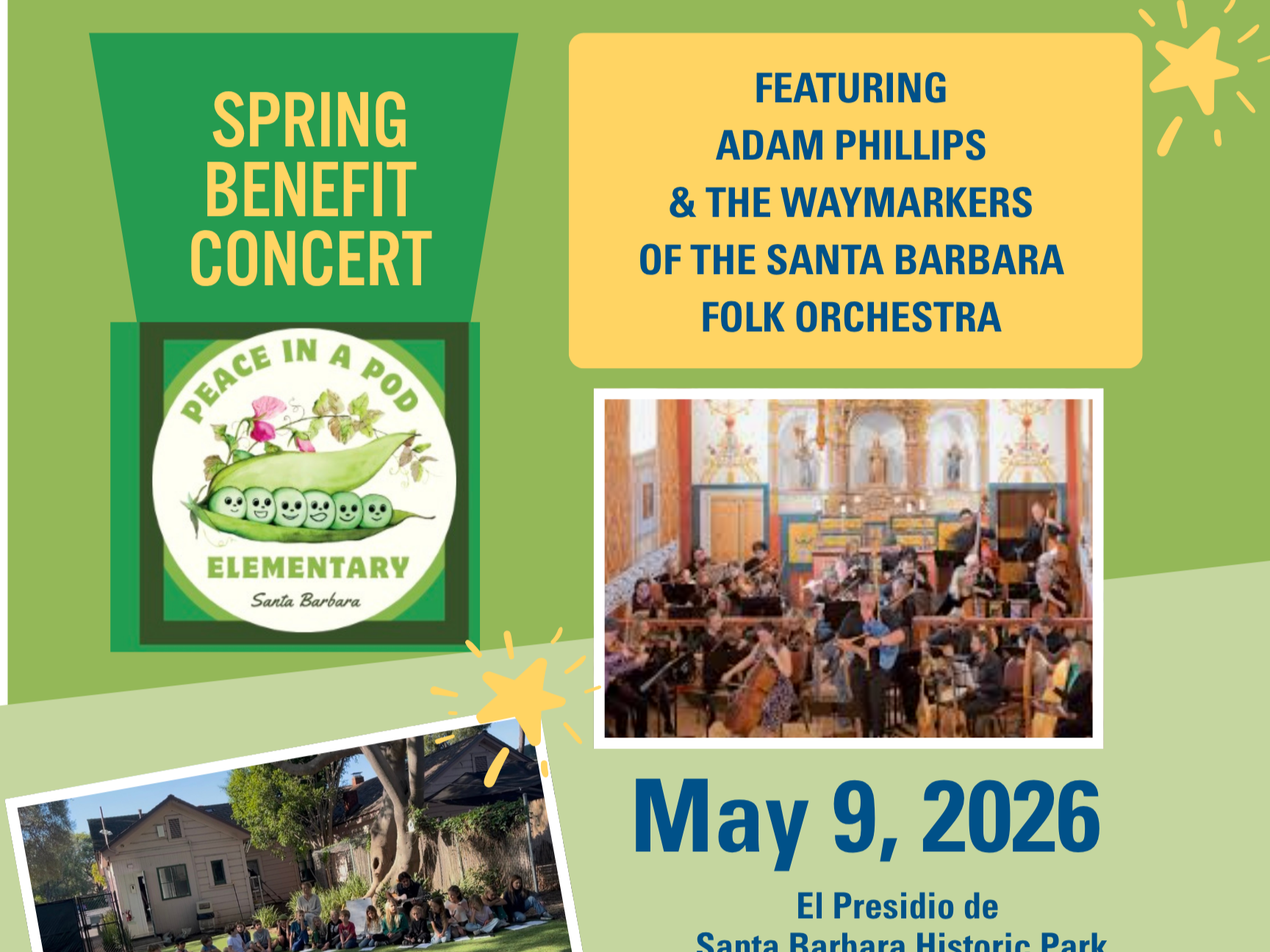 PEACE IN A POD ELEMENTARY / Spring Benefit Concert Featuring Adam Phillips