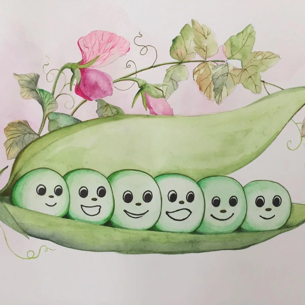 Logo featuring pees in a pod