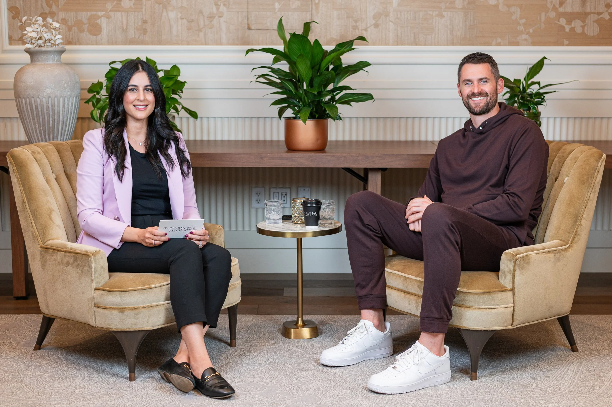 Brook Choulet, MD (The Performance Psychiatrist®) with NBA player Kevin Love