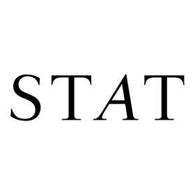 The word 'STAT' written in bold black letters on a white background.