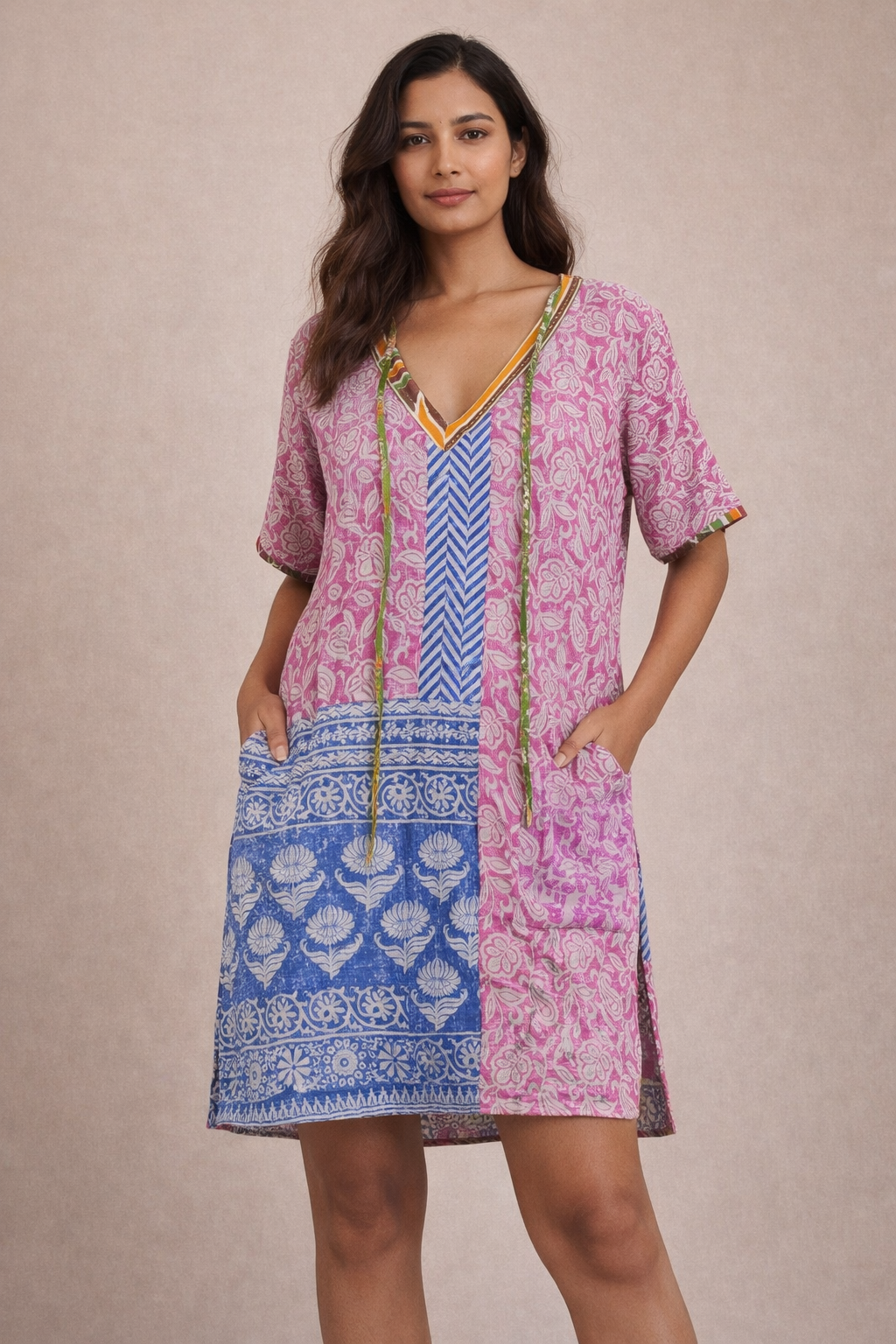 Abby Reversible Kantha Dress