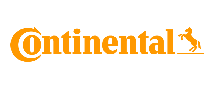 The logo of Continental is shown, with the word 'Continental' in orange text and a horse silhouette at the end of the word.