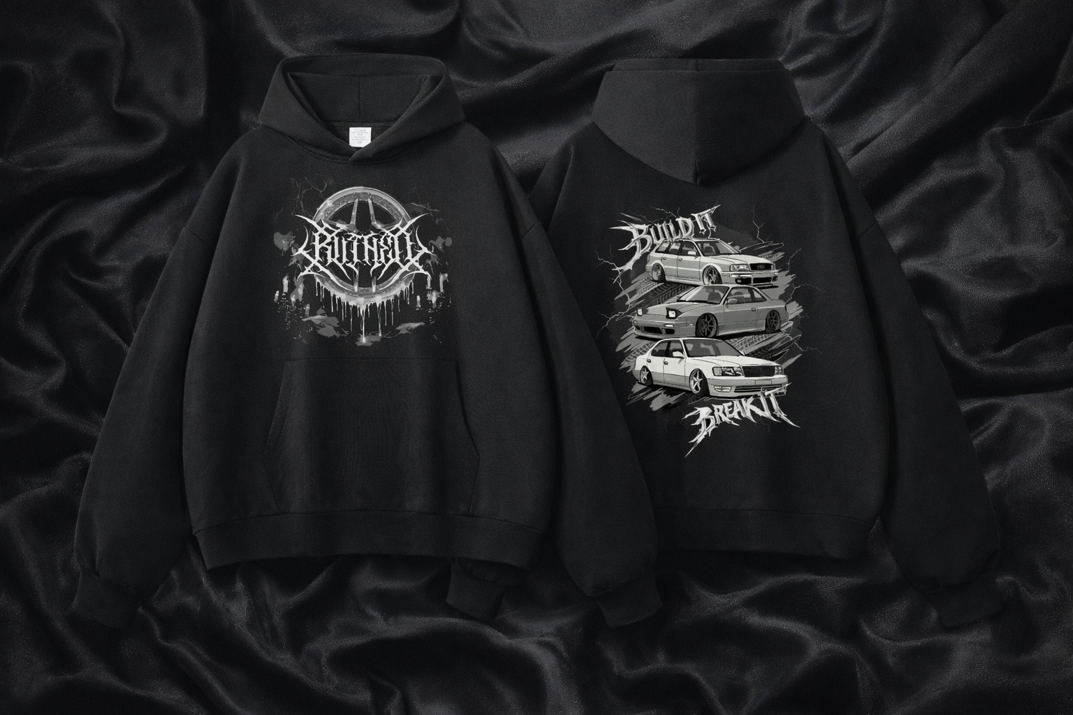 OVERSIZED CREW HOODIE "Build it Break it"