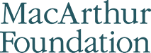 MacArthur Foundation logo with dark blue text on a white background.