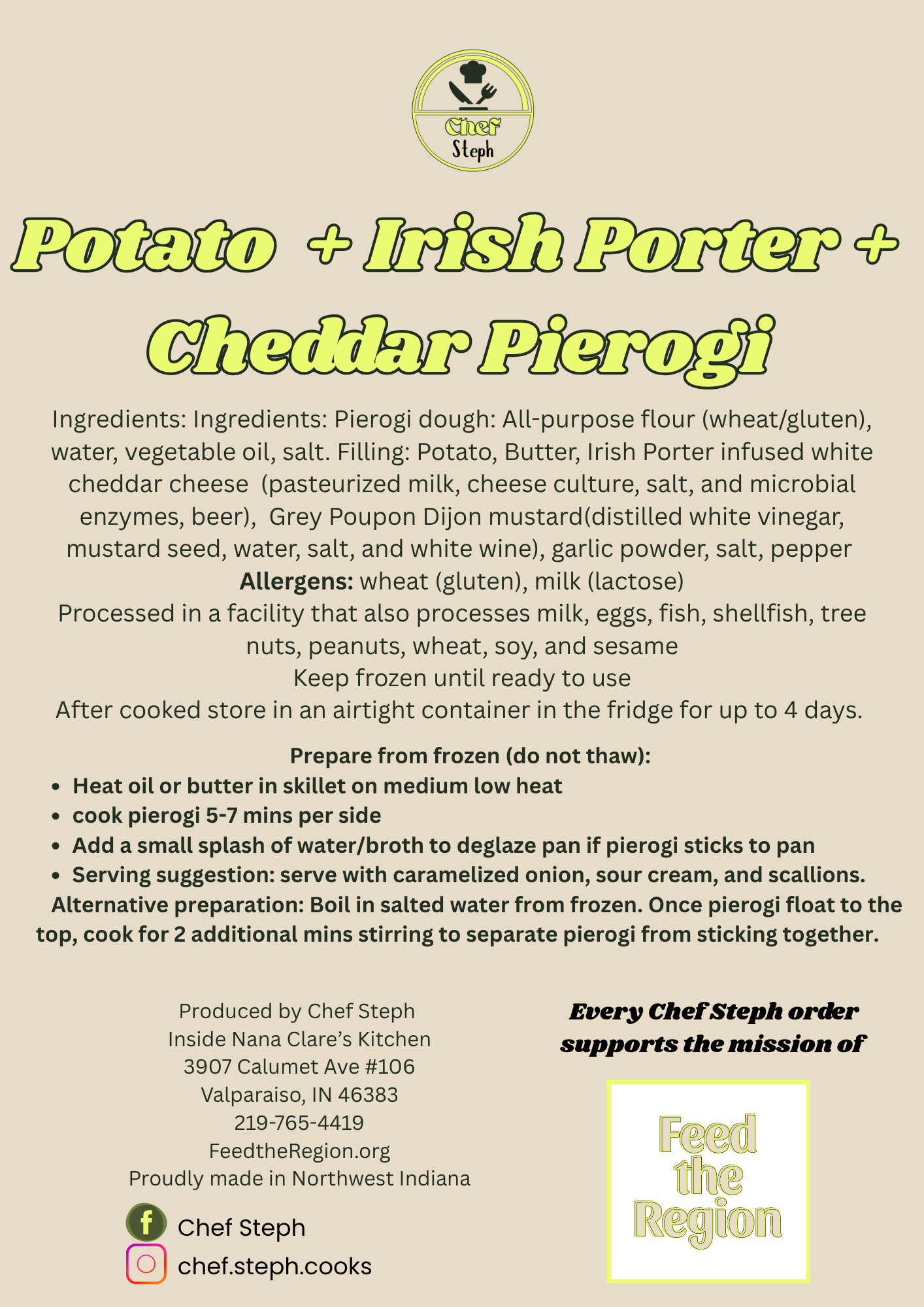 OUT OF STOCK: St. Paddy’s Day Special: Potato + Irish Porter + Cheddar