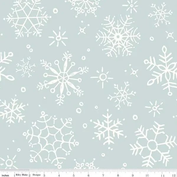 Wide Back Magical Winterland Snowflake Blue 3-Yard Package