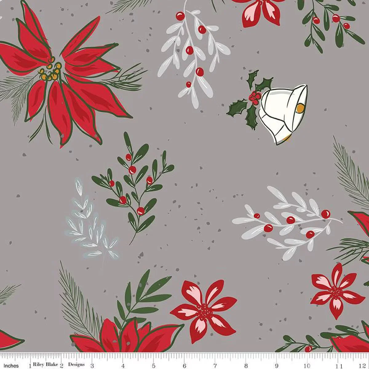 Wide Back Mistletoe & Holly Gray 3-Yard Package