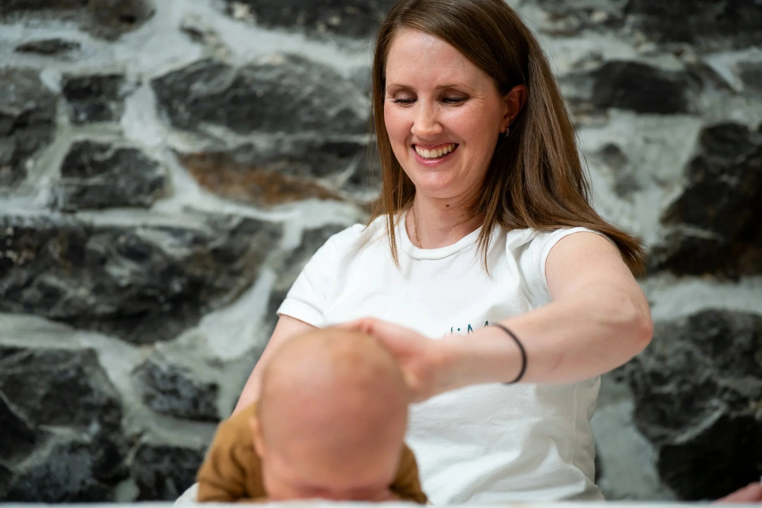 Infant bodywork session addressing birth-related tension and oral function