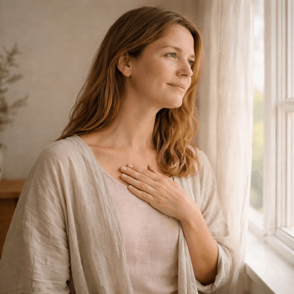 Eine Frau die sich freier und wohler fühlen möchte.