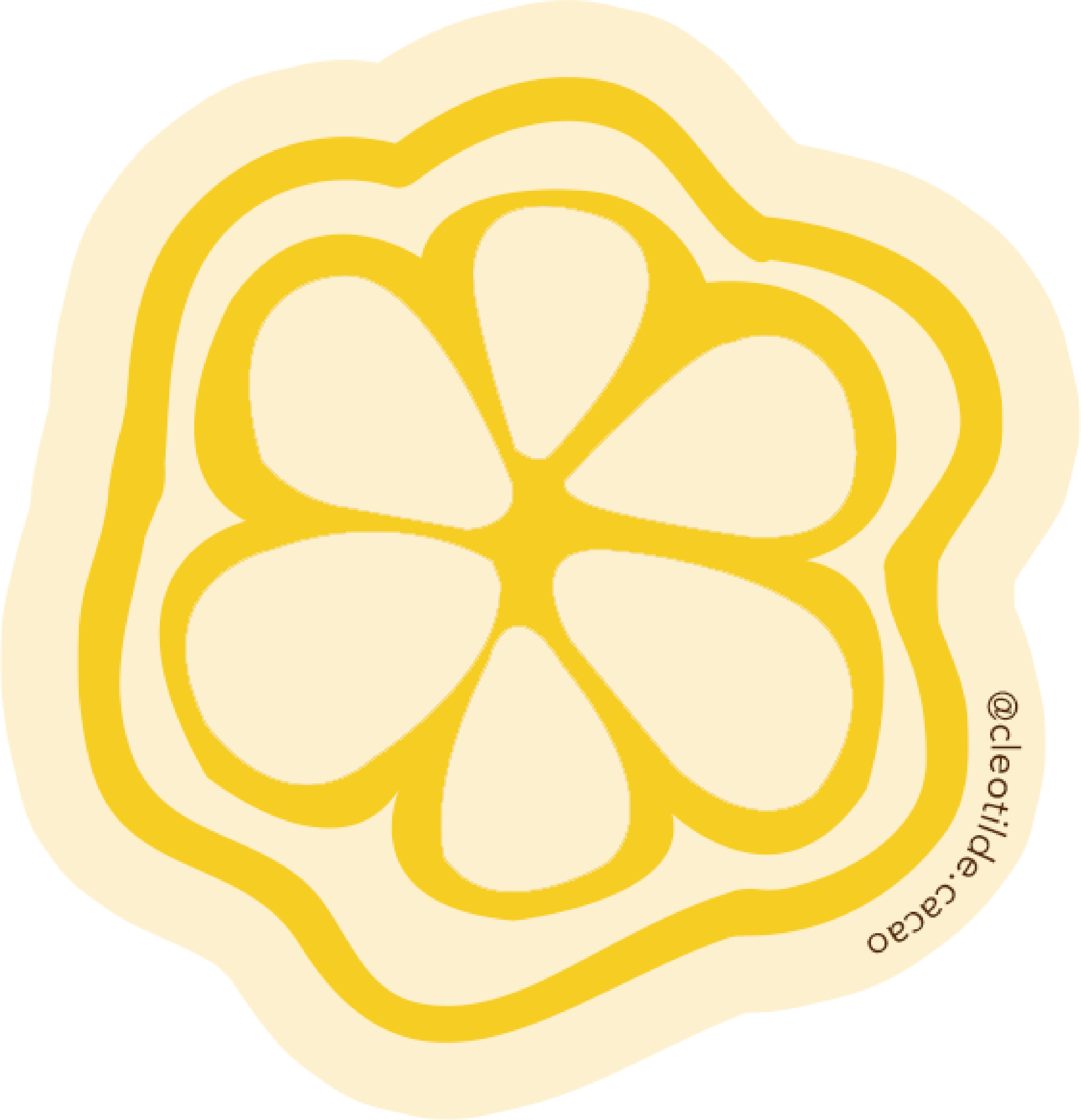 Cross-section of a yellow lemon with the segmented interior visible