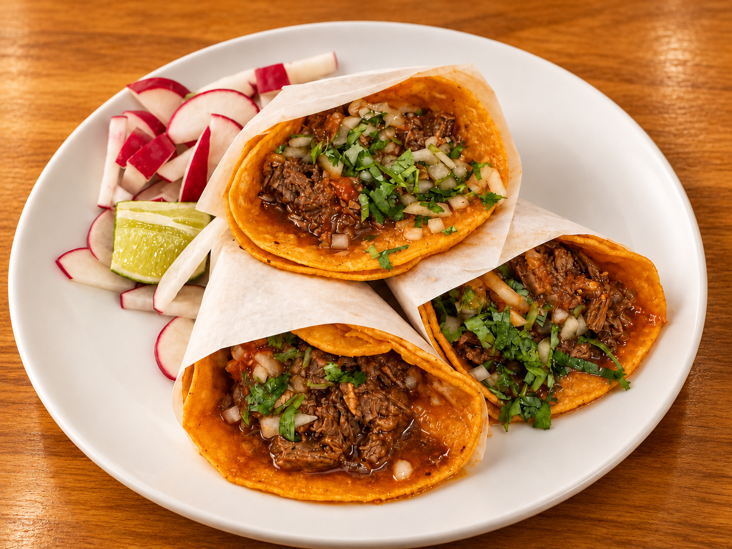 Three birria tacos on honeyed wood.png