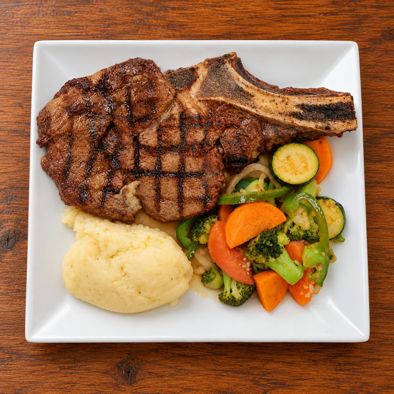 Horizontal bone-in steak dinner on wood.png