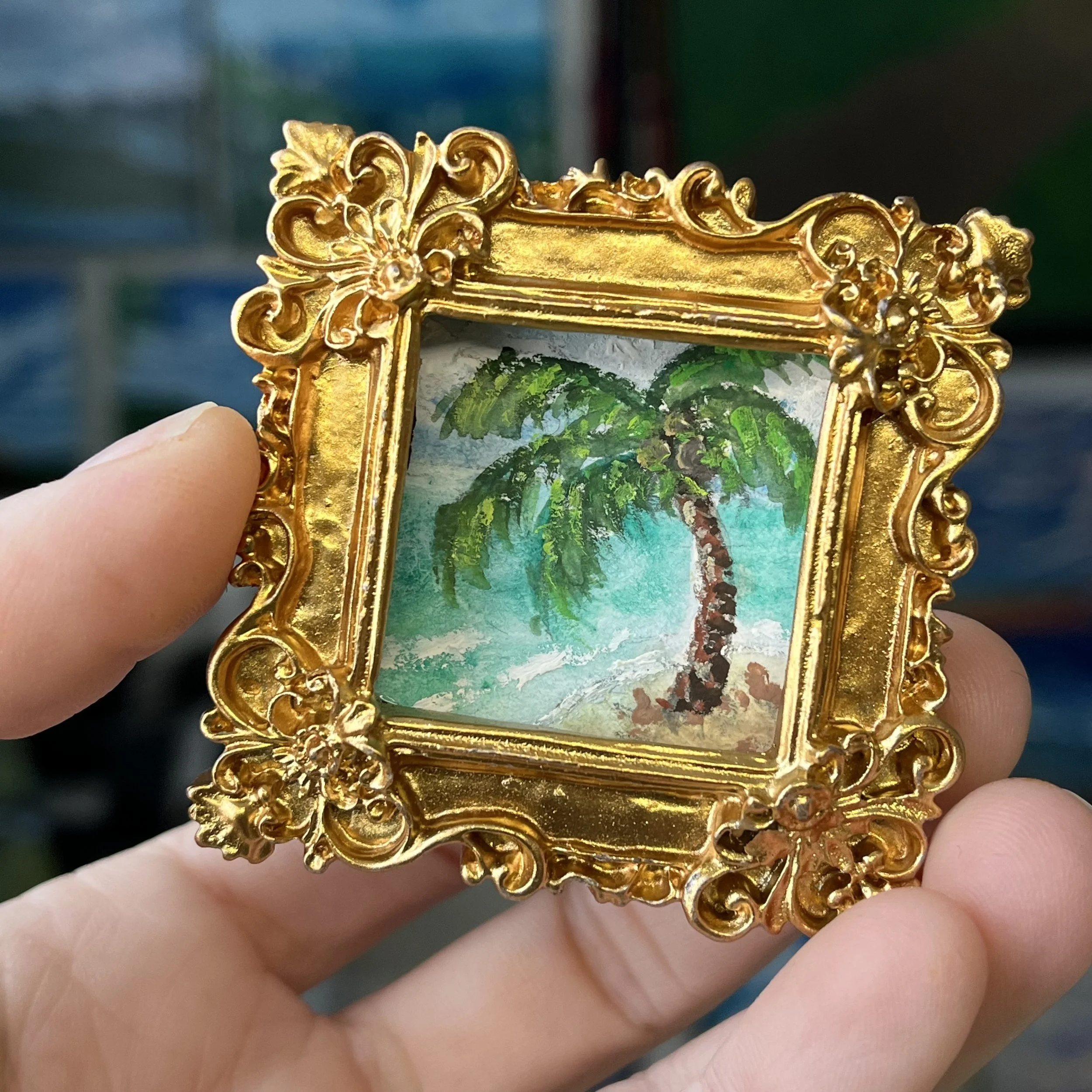 Palm Tree Mini Framed Art Magnet