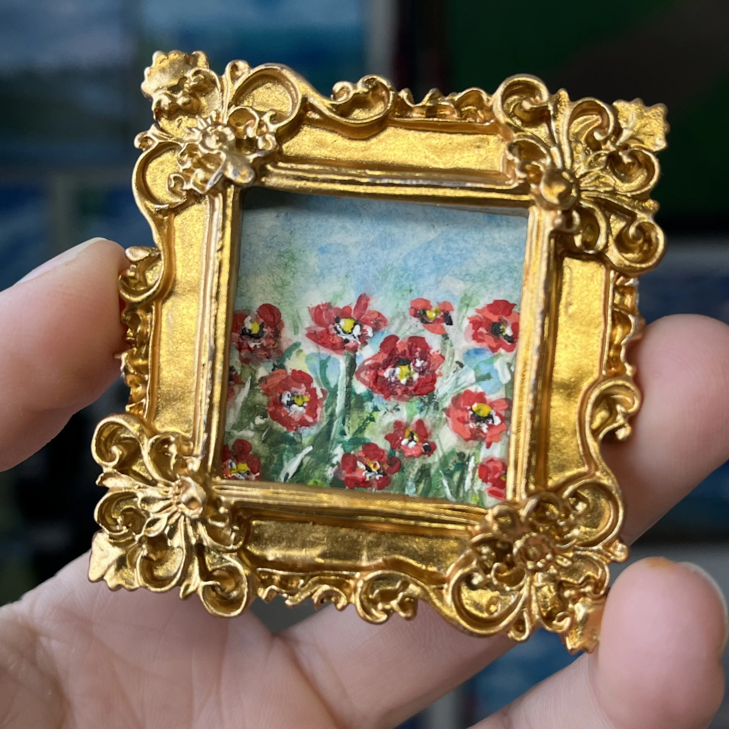 Poppies Mini Framed Art Magnet
