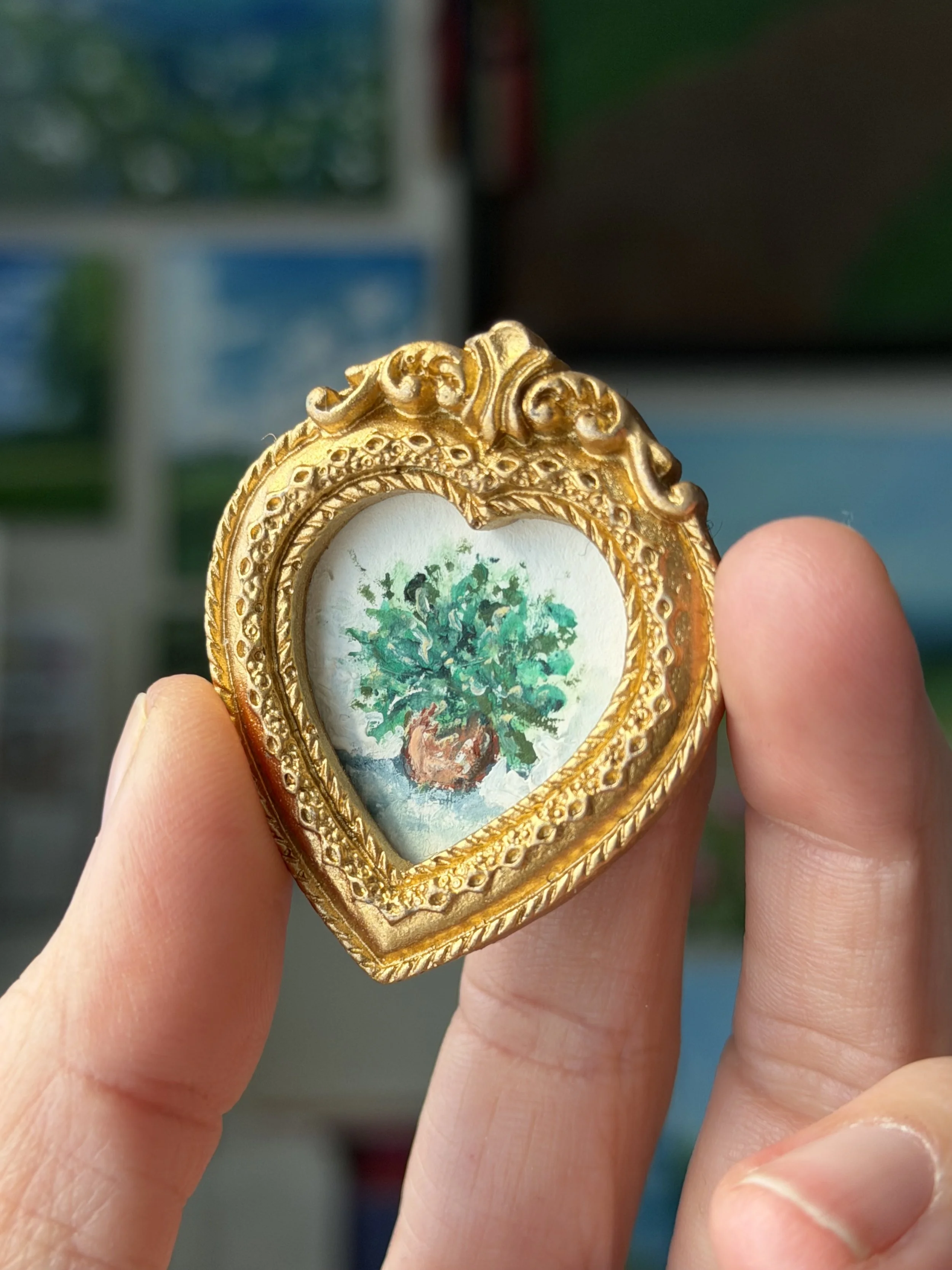 Tiny Foliage Mini Framed Art Magnet