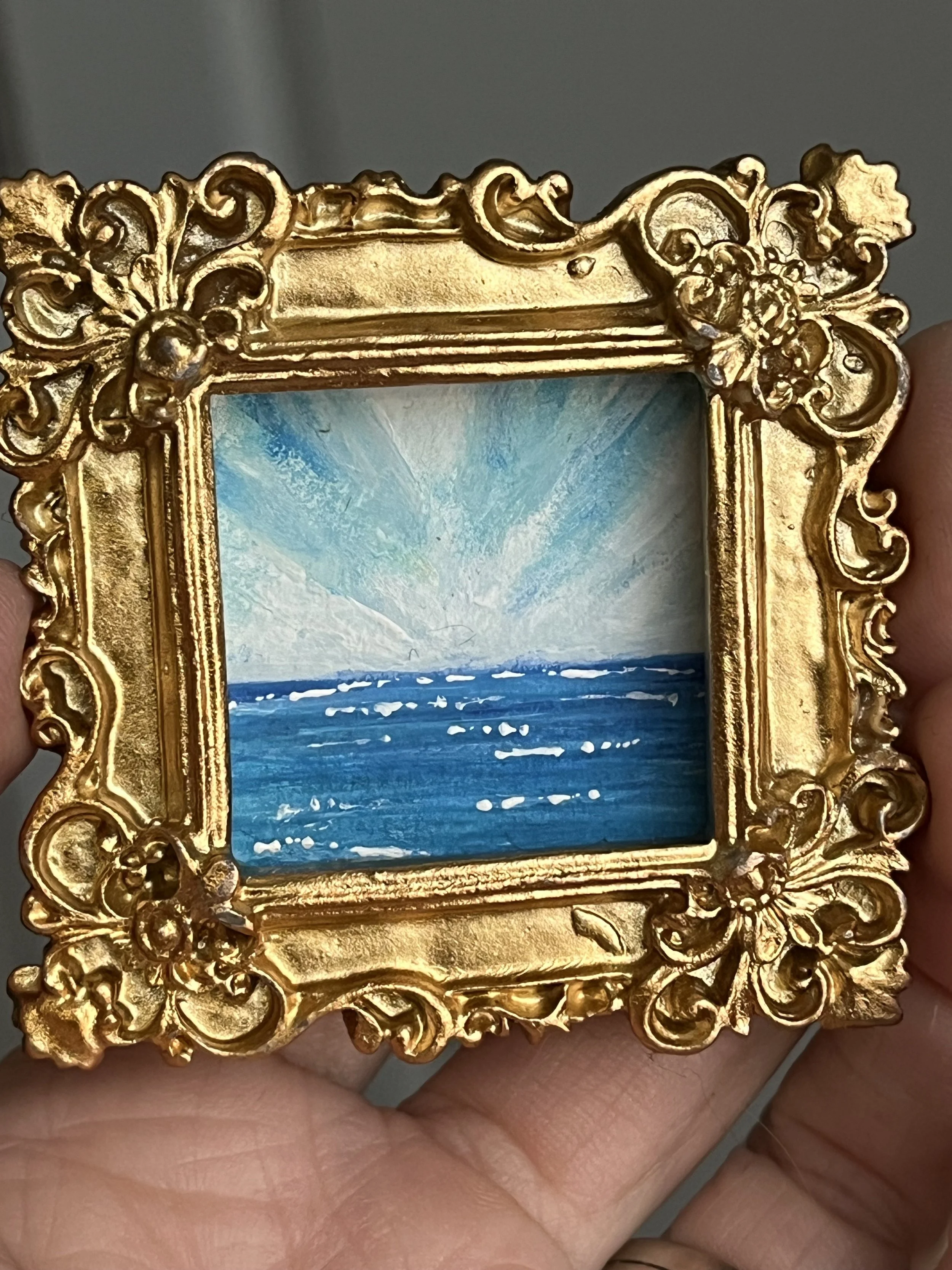 Ocean Blue Mini Art Magnet