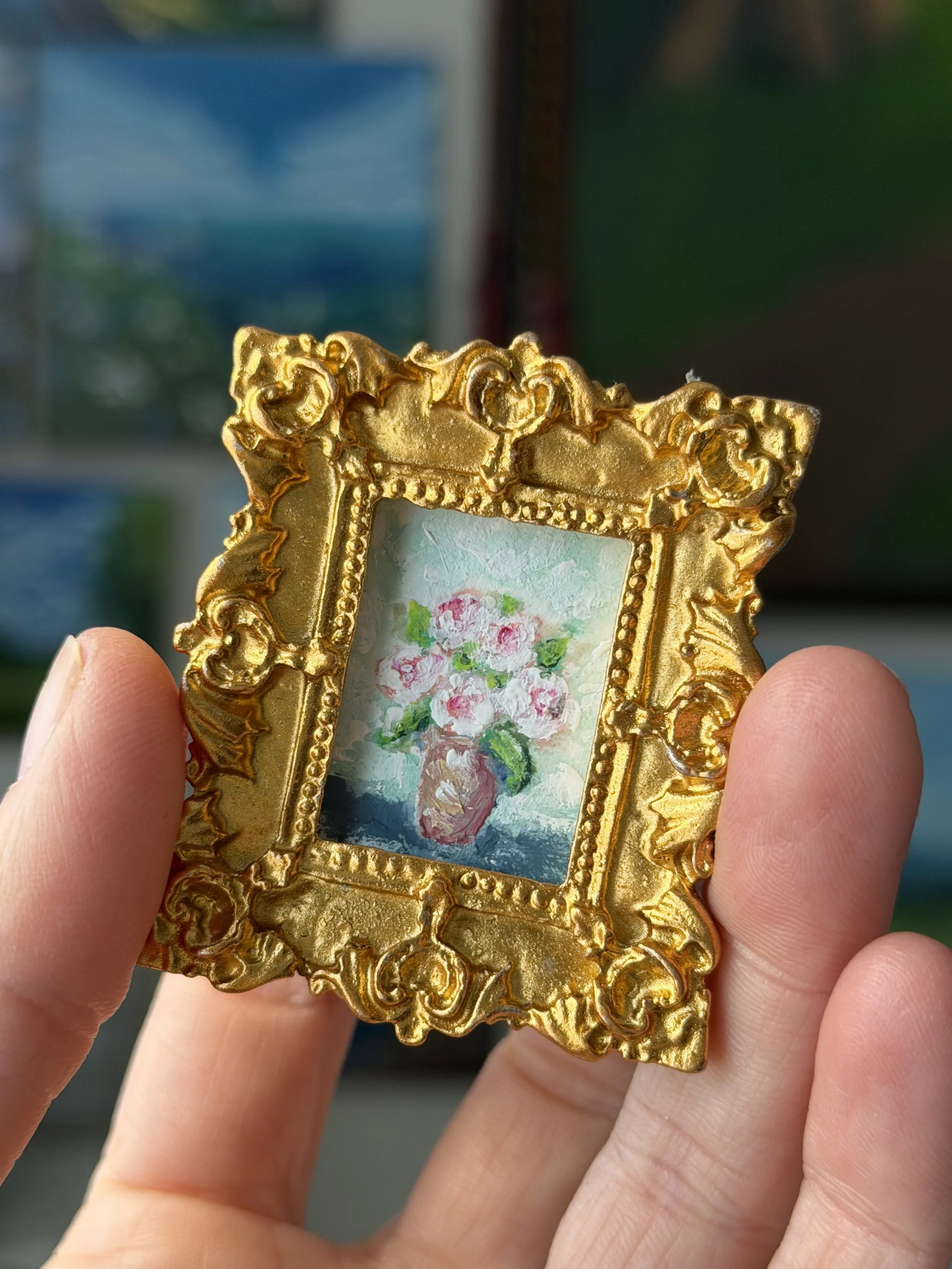 Peony Bouquet Framed Art Magnet