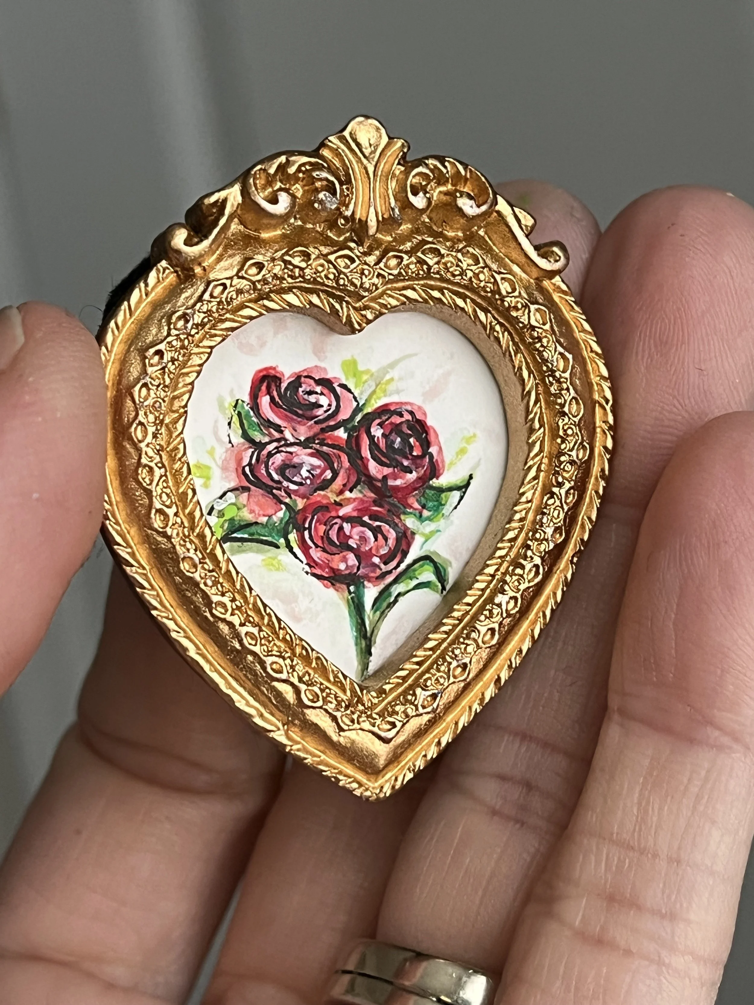 Roses Mini Framed Art Magnet