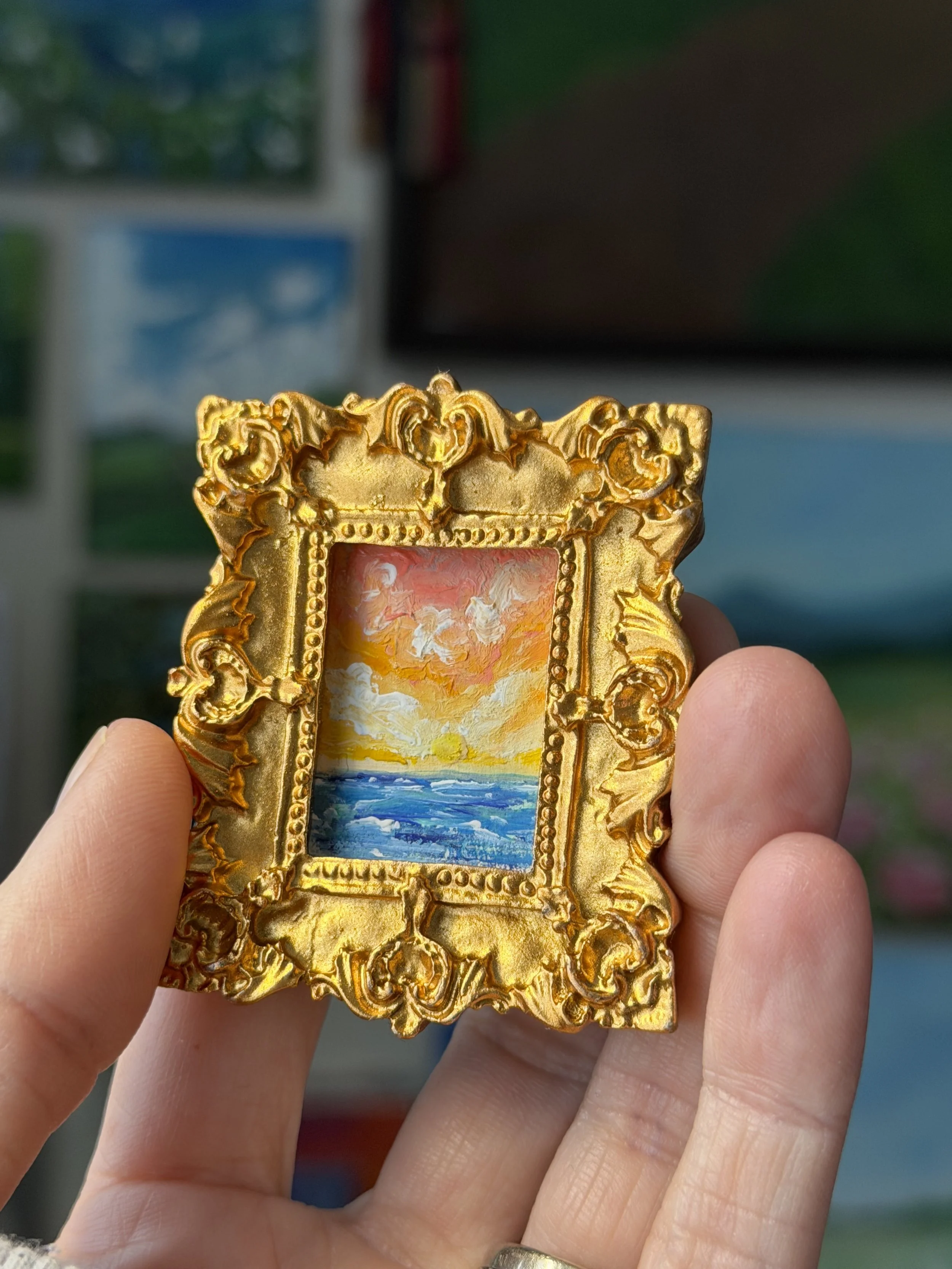 Orange Skies Framed Art Magnet