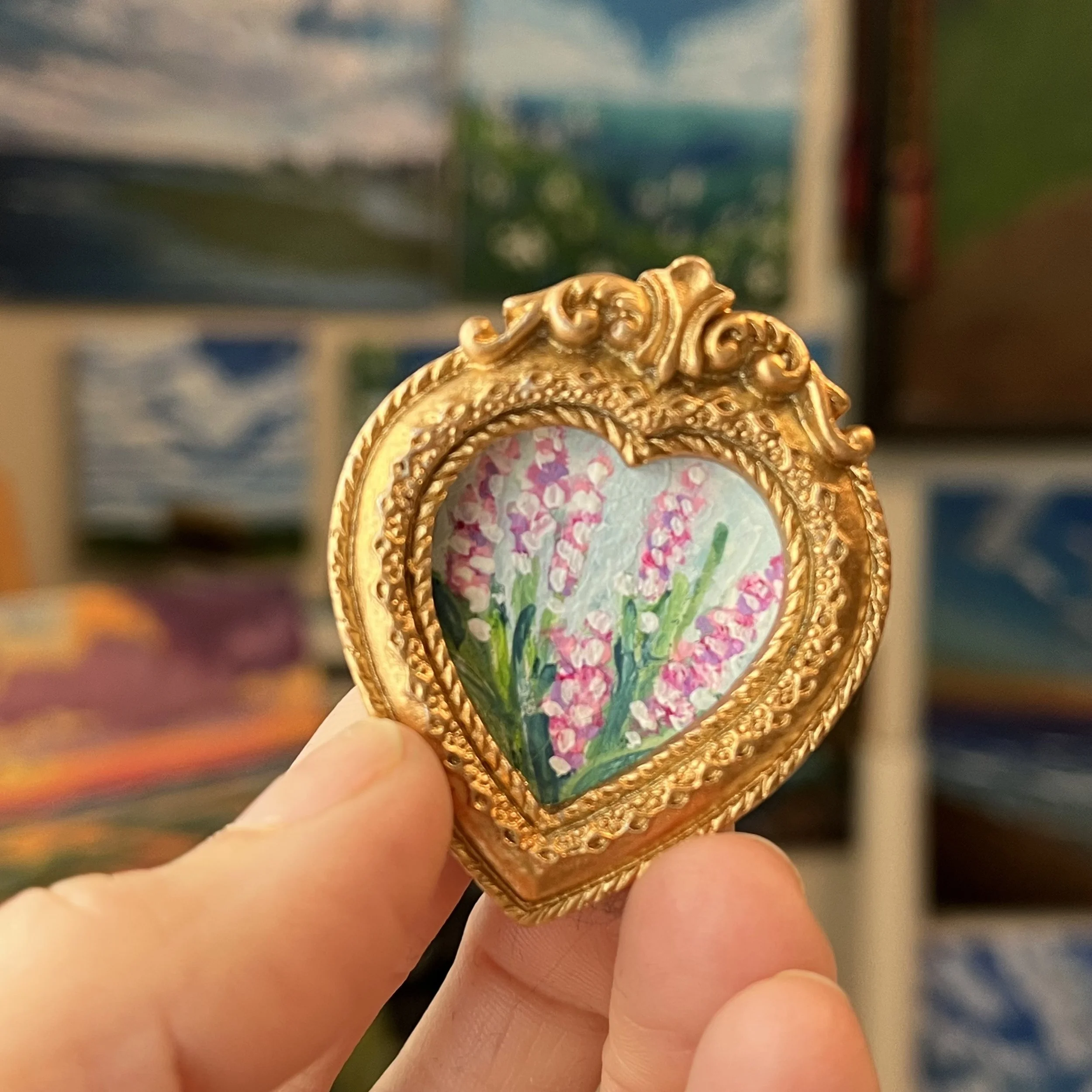 Floral Mini Art Magnet