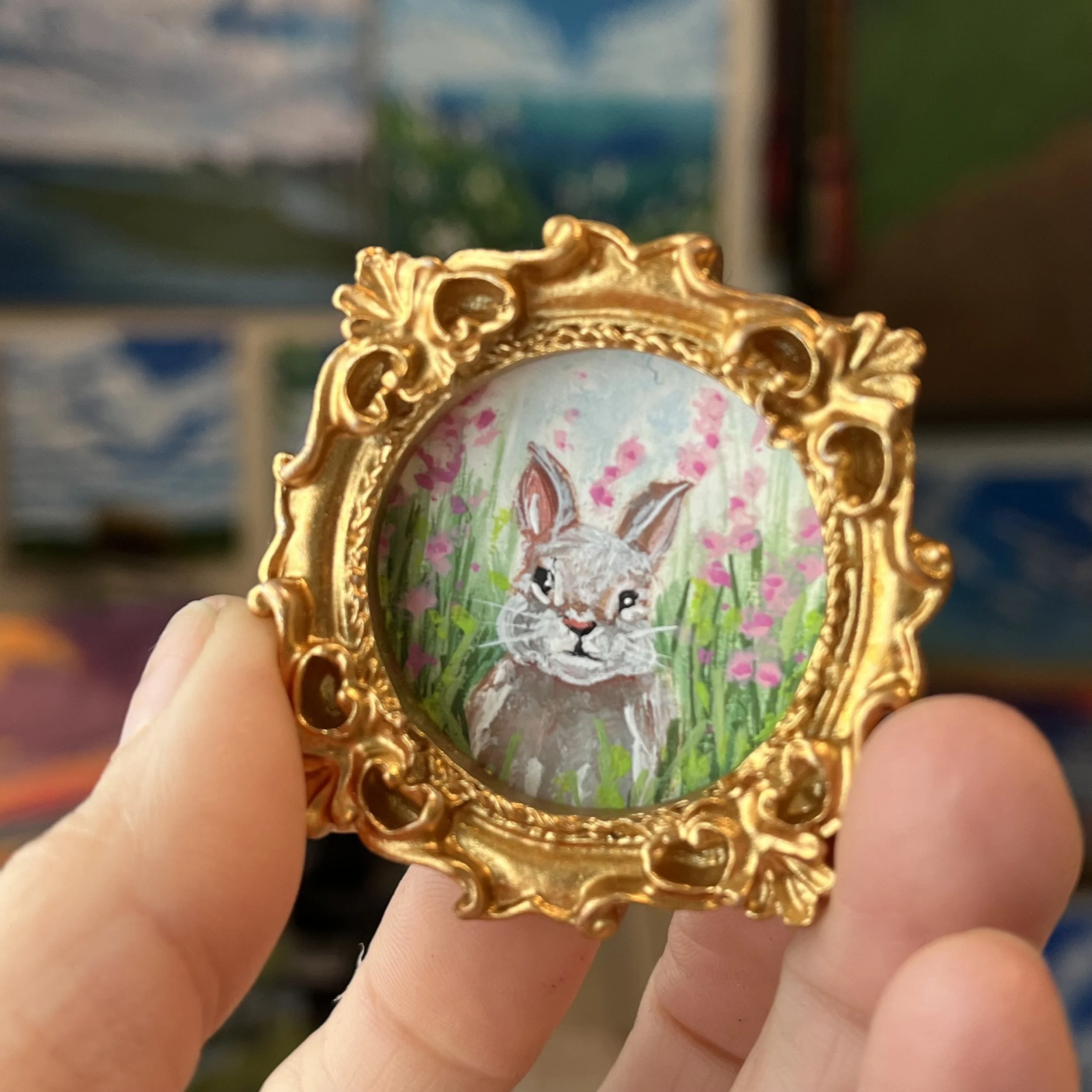 Bunny Mini Framed Art Magnet