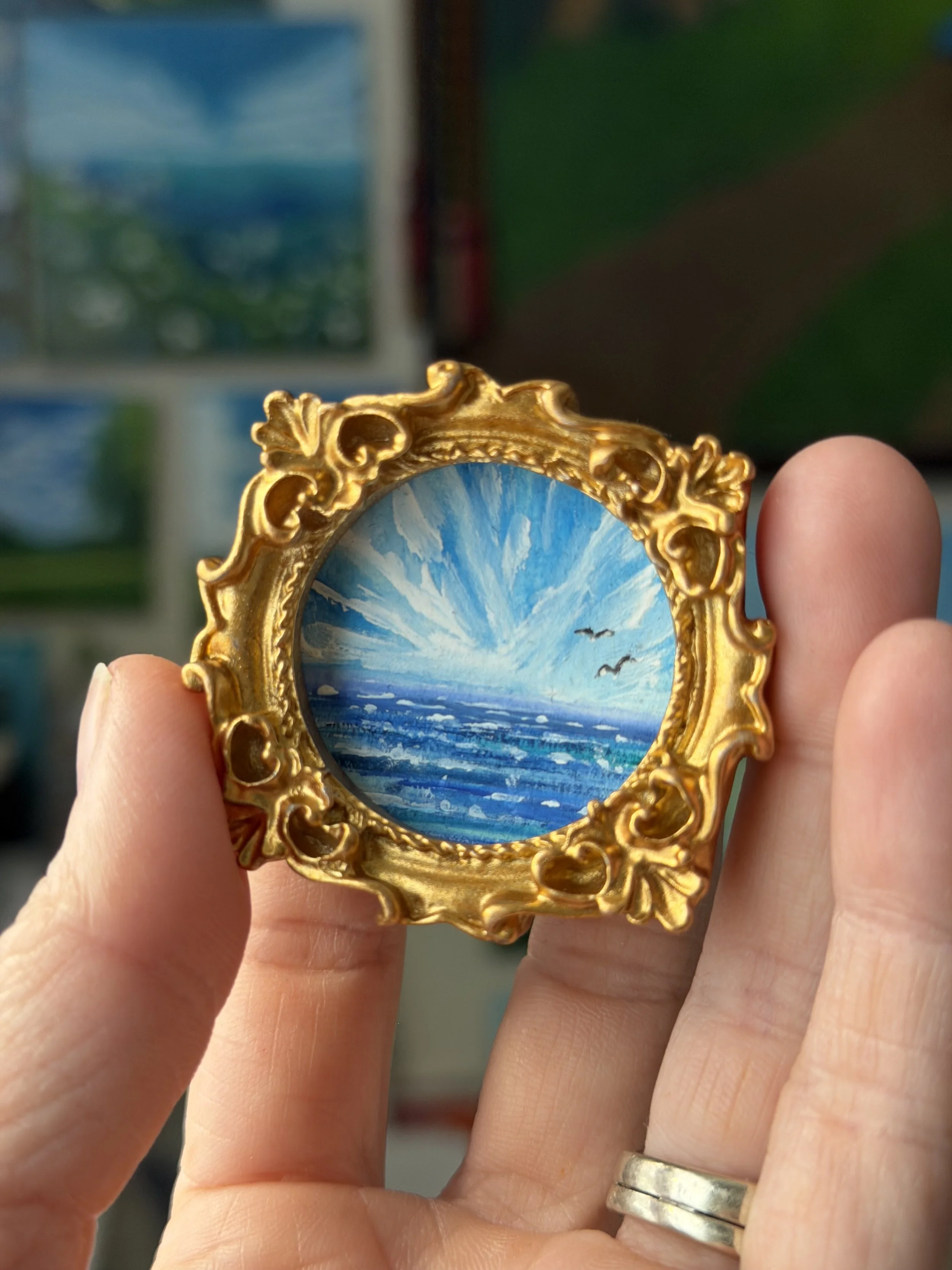 Summer days Mini Framed Art Magnet