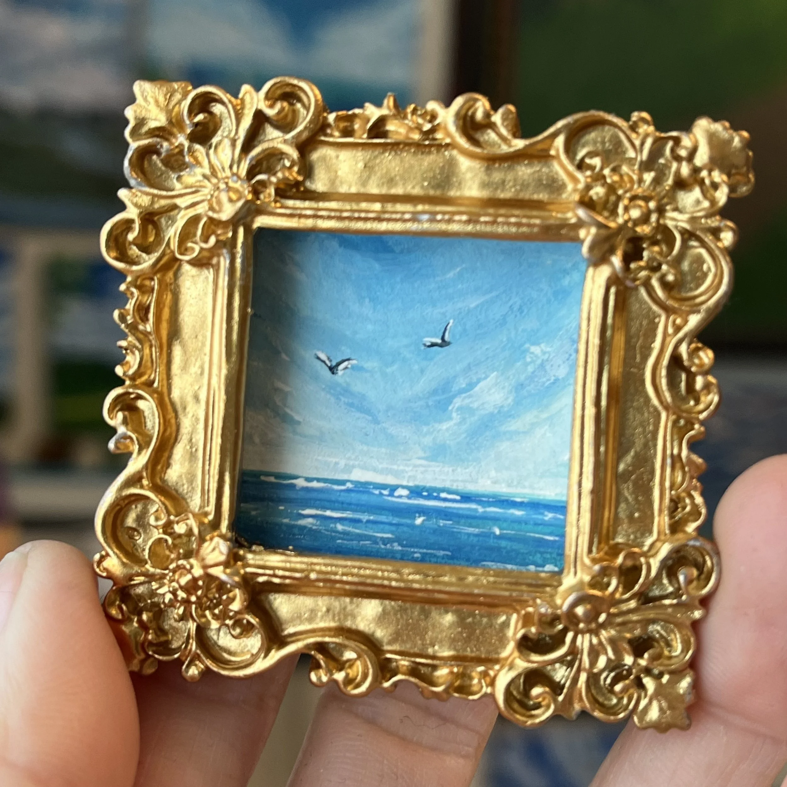Ocean Flight Mini Framed Art Magnet