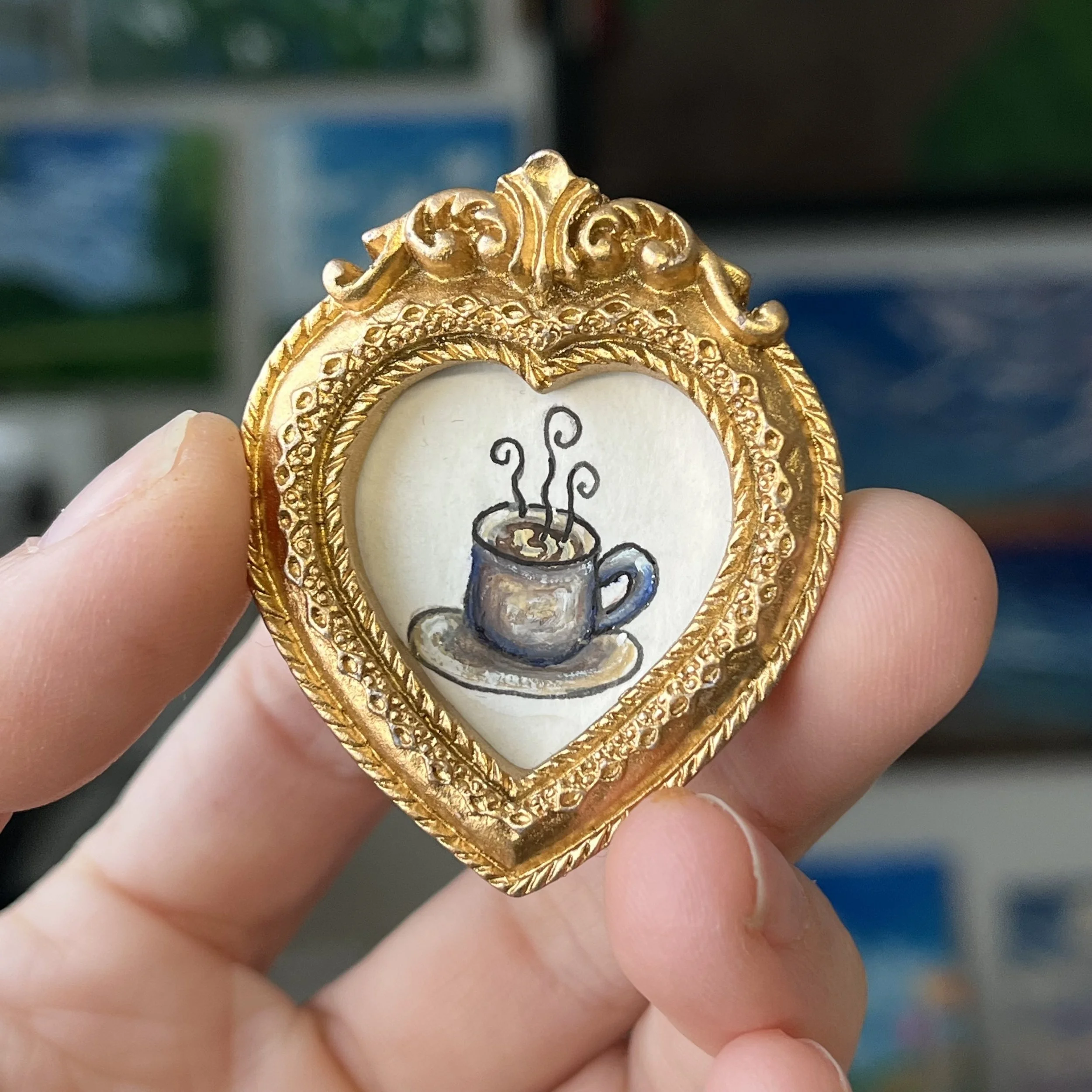 Coffee Time Mini Framed Art Magnet