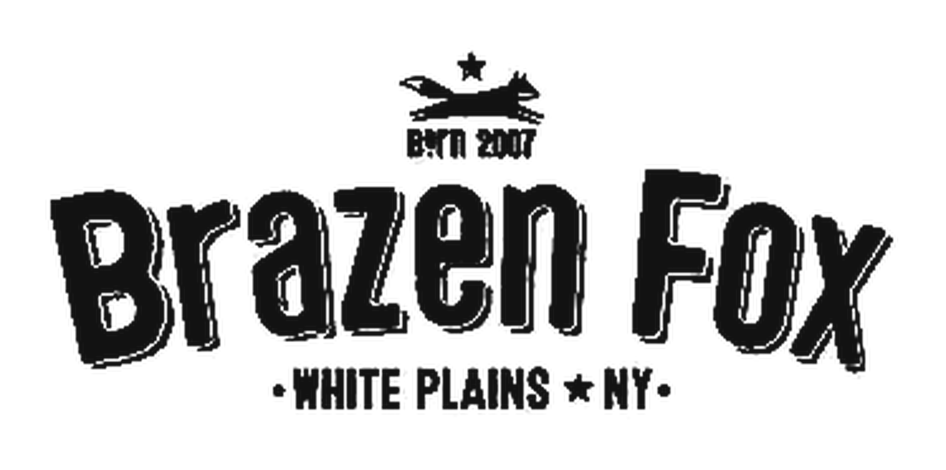 Black and white logo for a BBQ smokehouse named 'Brazed'. The logo features a stylized illustration of a pig with wings and a star above it, along with the text 'Brazed' in bold, uppercase letters, and 'Smokehouse' and 'White Plains, NY' underneath in smaller font.