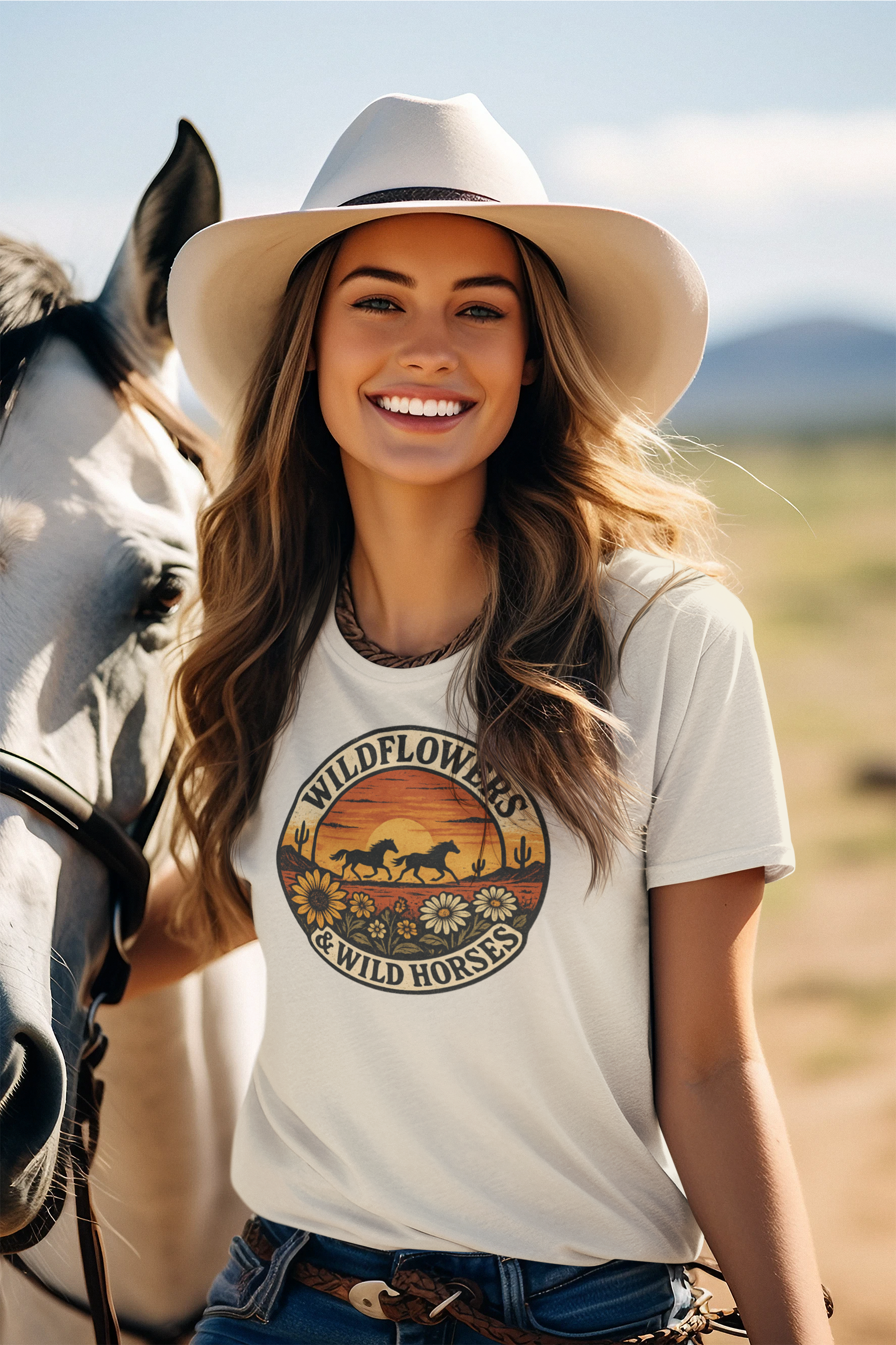 Wildflowers and Wild Horses