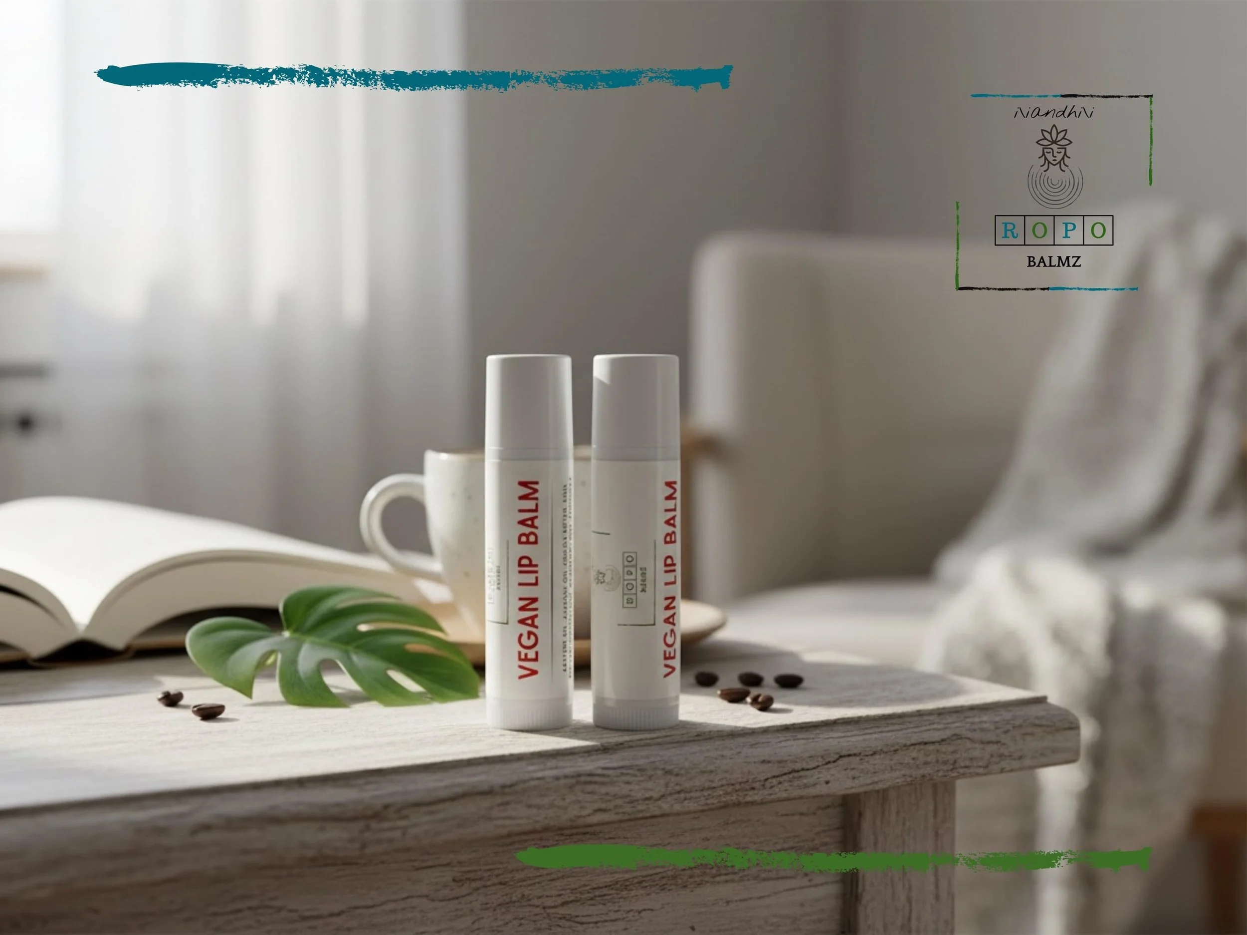 Vegan Lip Balm | Shea Butter, Cocoa, Vitamin E (5ml) | ROPO Balmz