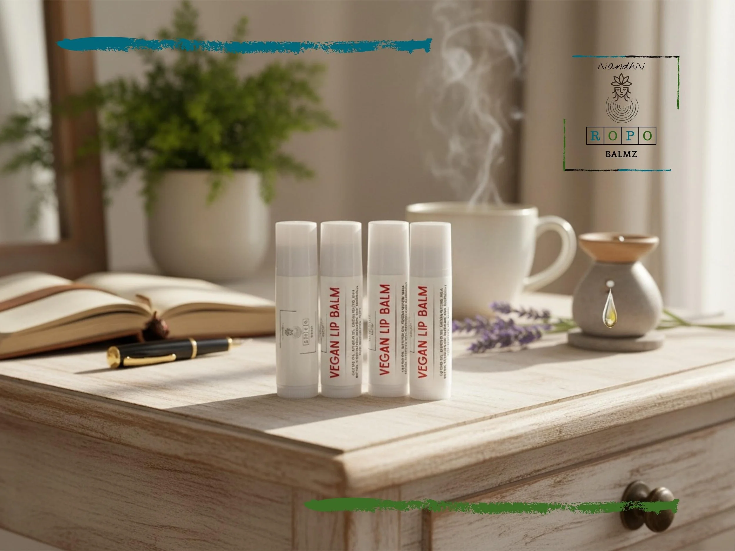 Vegan Lip Balm | Shea Butter, Cocoa, Vitamin E (5ml) | ROPO Balmz