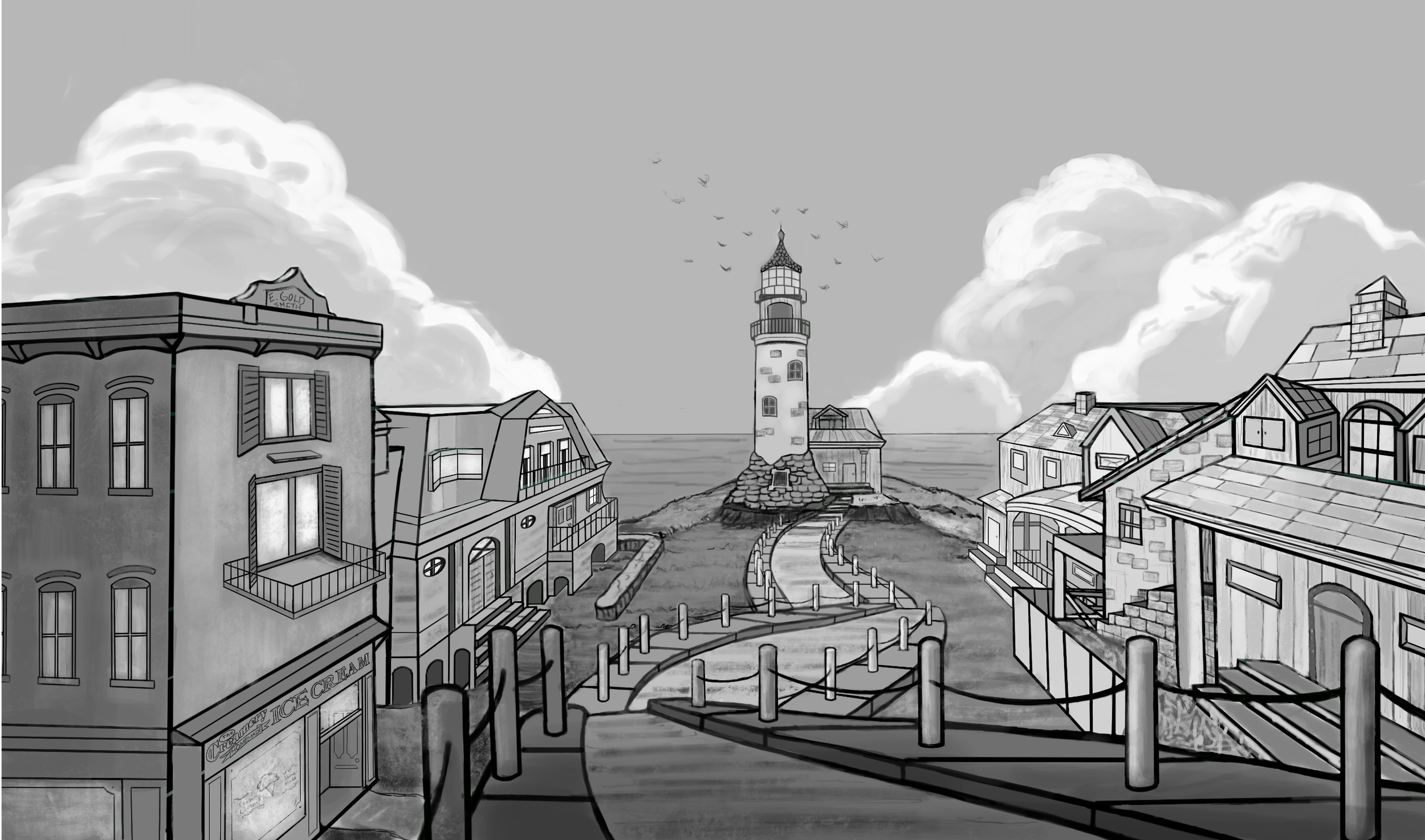 Small Oceanside Town