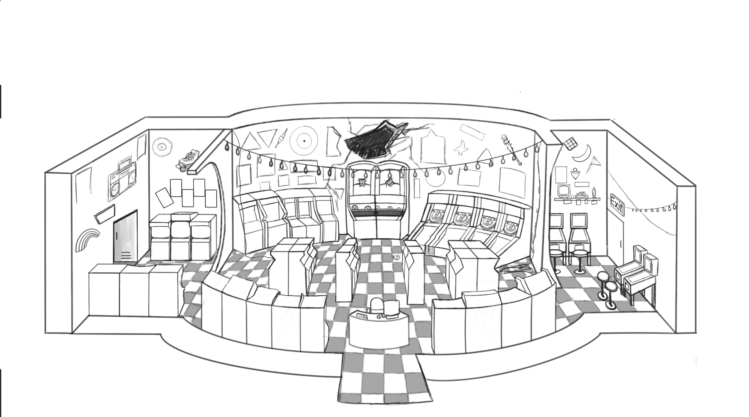 Abandoned Arcade Elevation