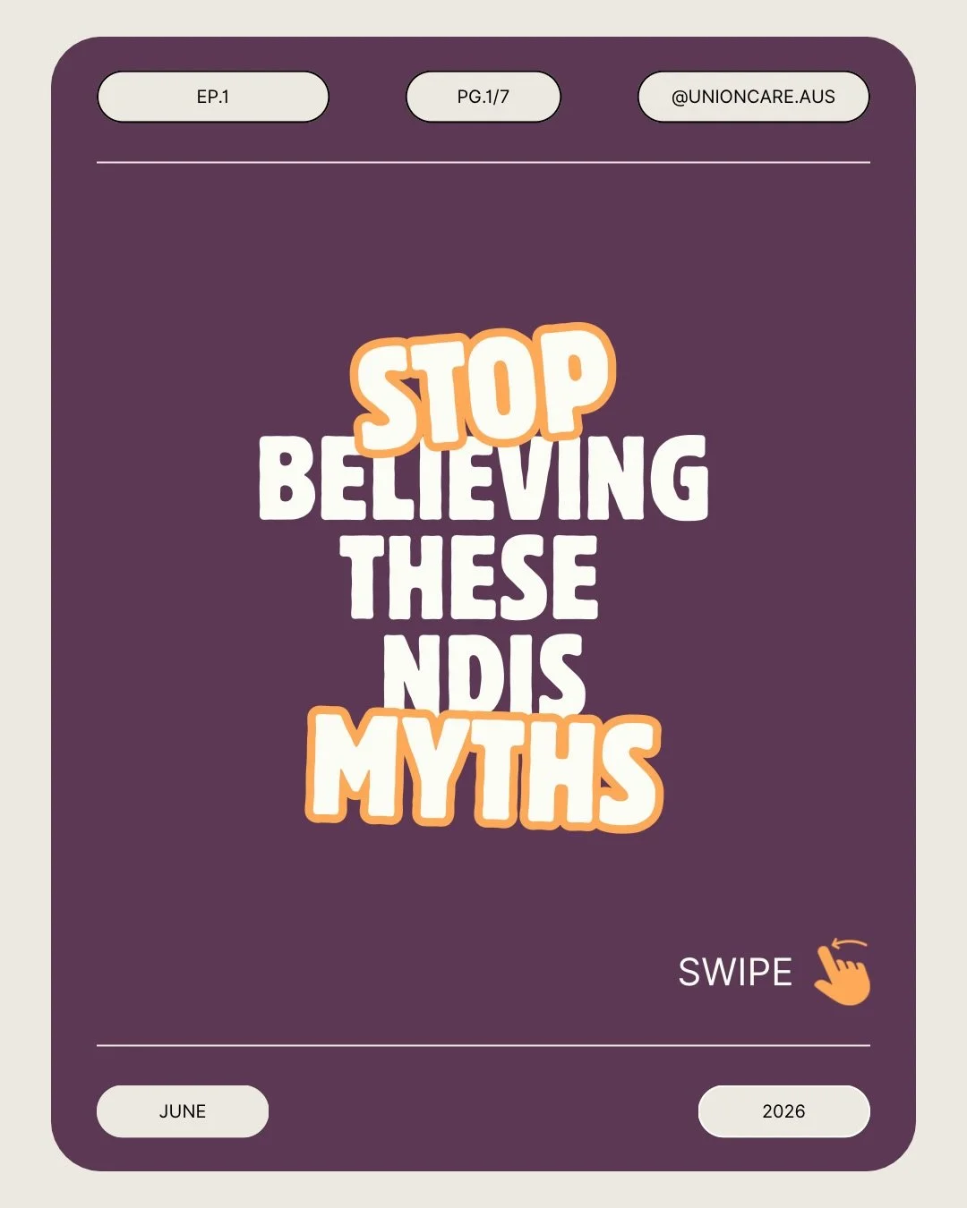🚫 Myth or Fact? Let&rsquo;s clear up some of the biggest misconceptions about the NDIS! 💙

There&rsquo;s a lot of misinformation out there, and believing these myths could mean missing out on the supports and services available to you.

Swipe throu