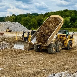 Infrastruct Civil performing site grading and excavation on a commercial jobsite in Middle Tennessee