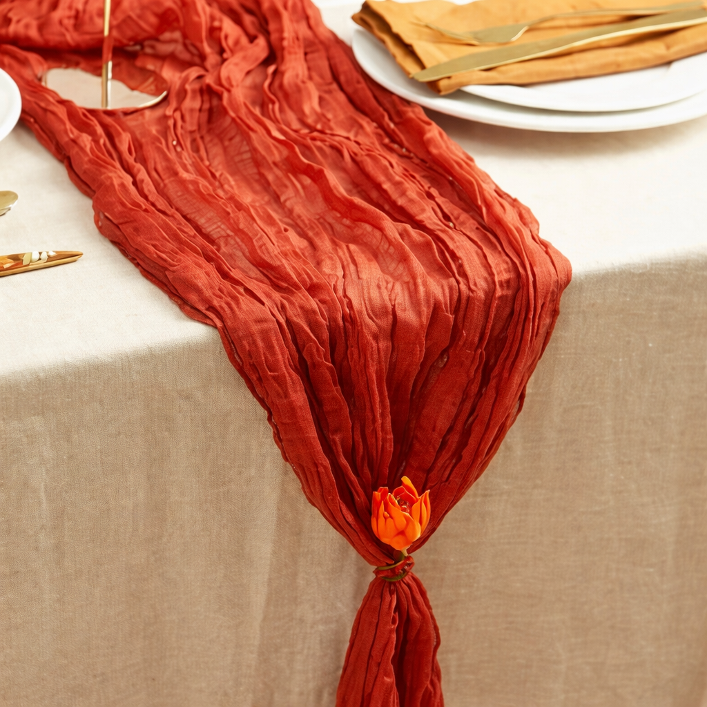 Elegant Rust Table Runner
