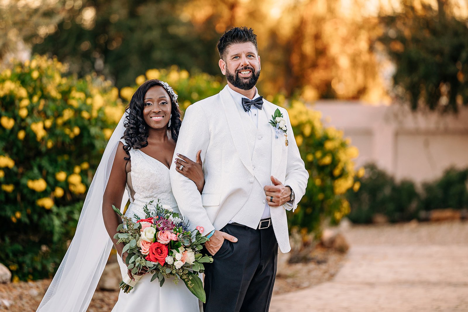 Bride and groom portrait