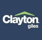 Clayton Giles logo with a green diamond shape above the name