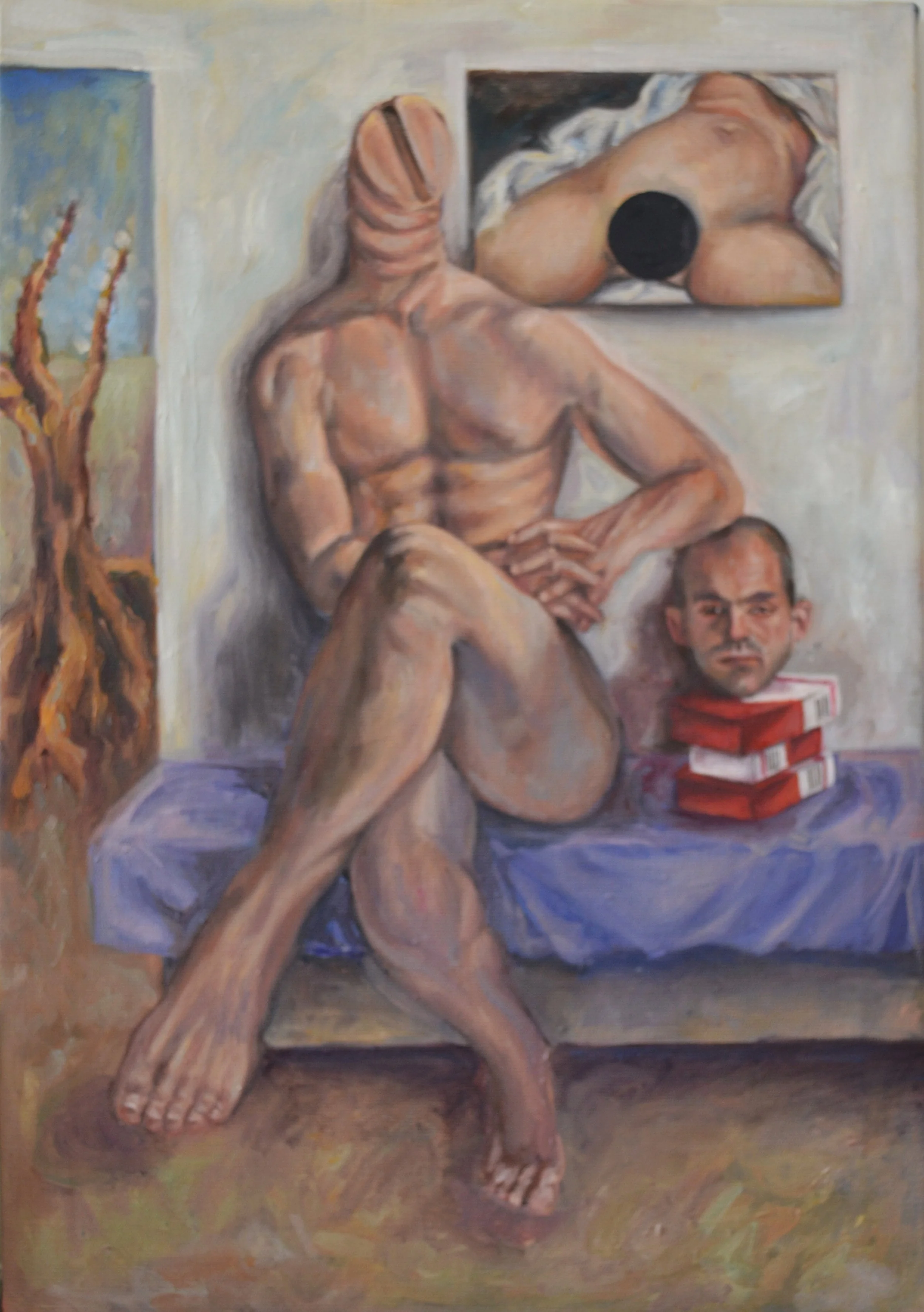 Screw Man, Oil on canvas, 50 x 70cm, 2018