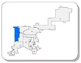 Map of Israel with the western coastline highlighted in blue.