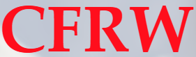 Red text displaying the letters CFRW