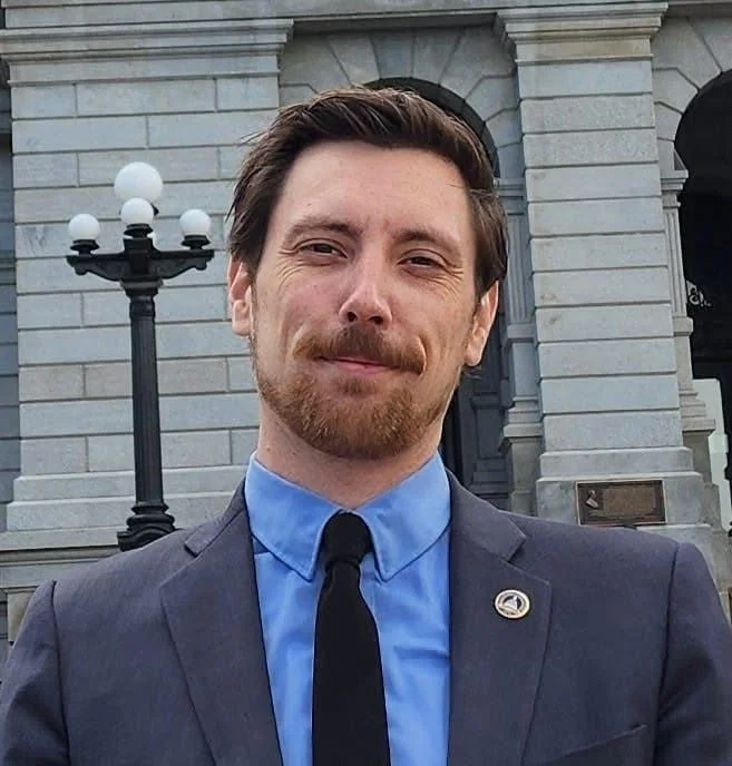 Mike McMacken in front of Colorado State Capitol in Denver