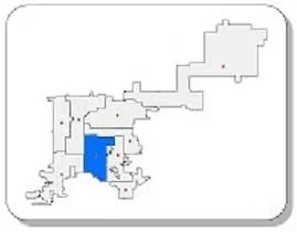 Map showing a highlighted blue area.